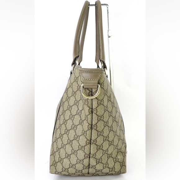 Gucci Brown Monogram Tote - Picture 4 of 14